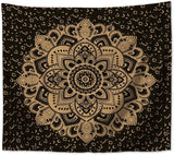 Majami indiska mandala gobeläng svart guld polyester canvas Hem - Tillbehör och dekorationer Naty Shop Standardtitel