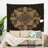 Majami Indian mandala gobeläng svart guld polyester canvas Hem - Accessoarer och dekorationer Naty Shop