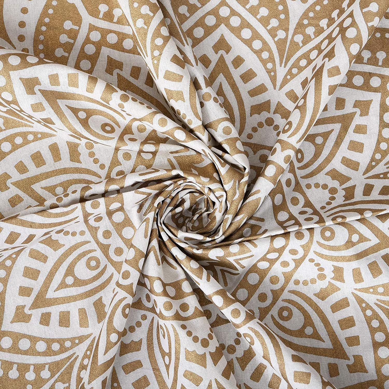 Mandala gobeläng rum dekoration estetisk guld vit canvas Hem - Accessoarer och dekorationer Naty Shop