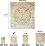 Mandala gobeläng rum dekoration estetisk guld vit canvas Hem - Accessoarer och dekorationer Naty Shop