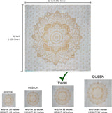 Gobeläng mandala rum dekoration canvas vitguld Hem - Accessoarer och dekorationer Naty Shop