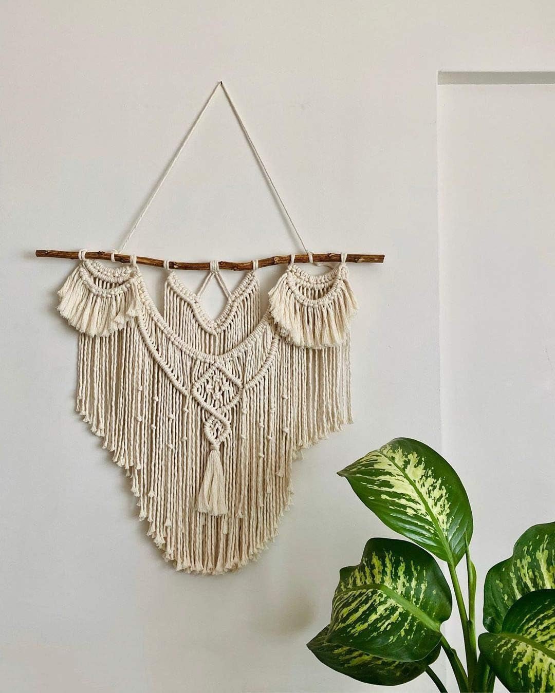 Stor naturlig bohemisk drivvedsväv över sänggaveln Hem - Accessoarer och dekorationer Naty Shop