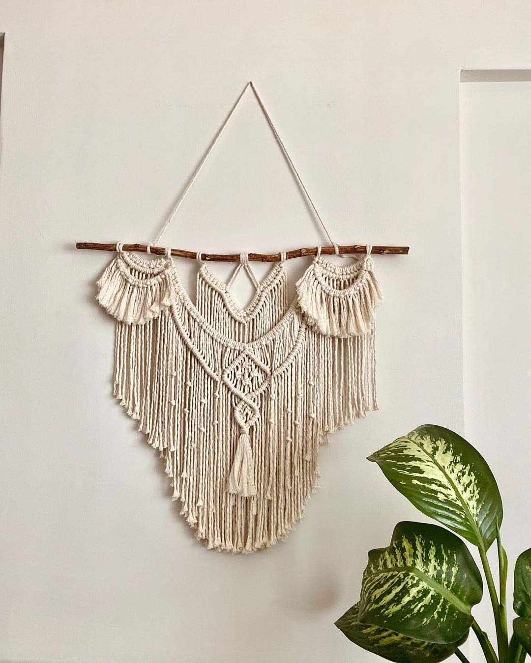 Stor naturlig bohemisk drivvedsväv över sänggaveln Hem - Accessoarer och dekorationer Naty Shop
