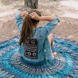 Gobeläng momomus mandala färgad bomull orientalisk design Hem - Accessoarer och dekorationer Naty Shop