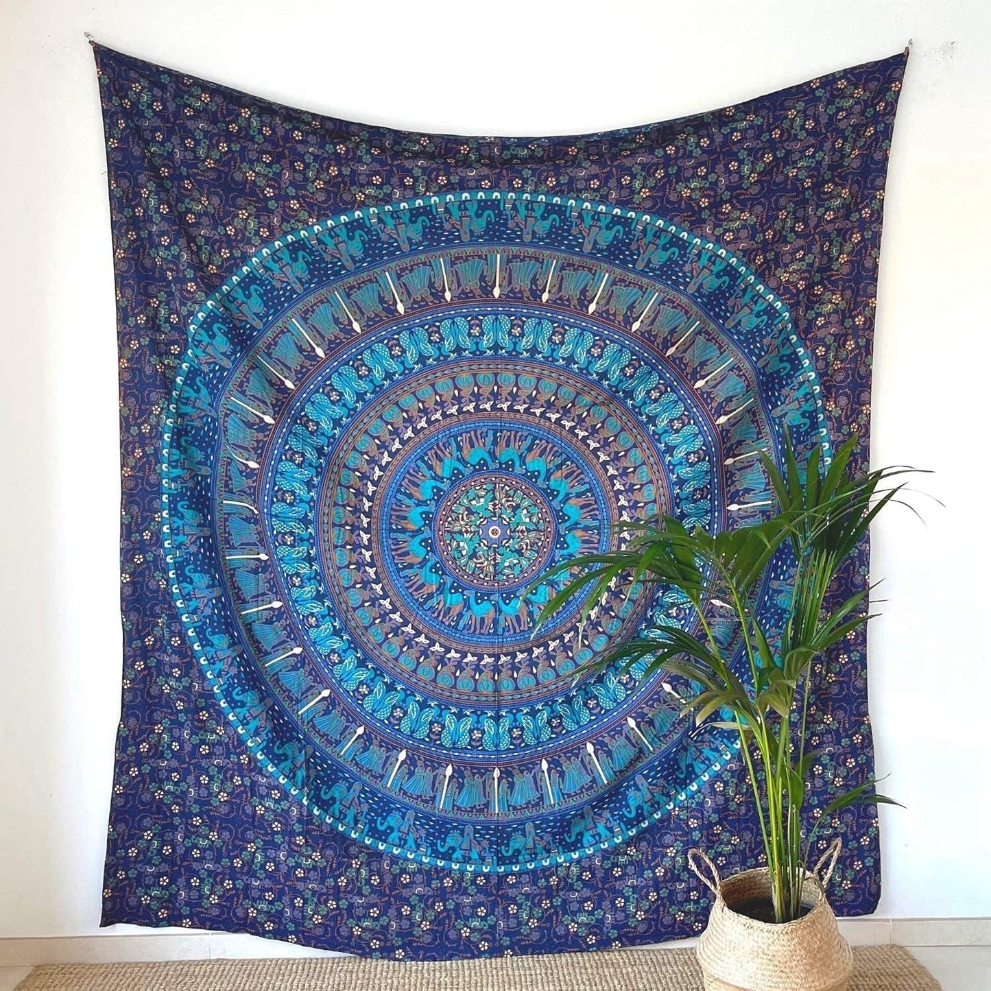 Gobeläng momomus mandala färgad bomull orientalisk design Hem - Accessoarer och dekorationer Naty Shop