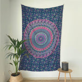 Gobeläng momomus mandala färgad bomull orientalisk design Hem - Tillbehör och dekorationer Naty Shop Violet A 135L X 210B Cm