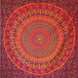 Gobeläng momomus mandala färgad bomull orientalisk design Hem - Tillbehör och dekorationer Naty Shop Orange 210L X 230B Cm