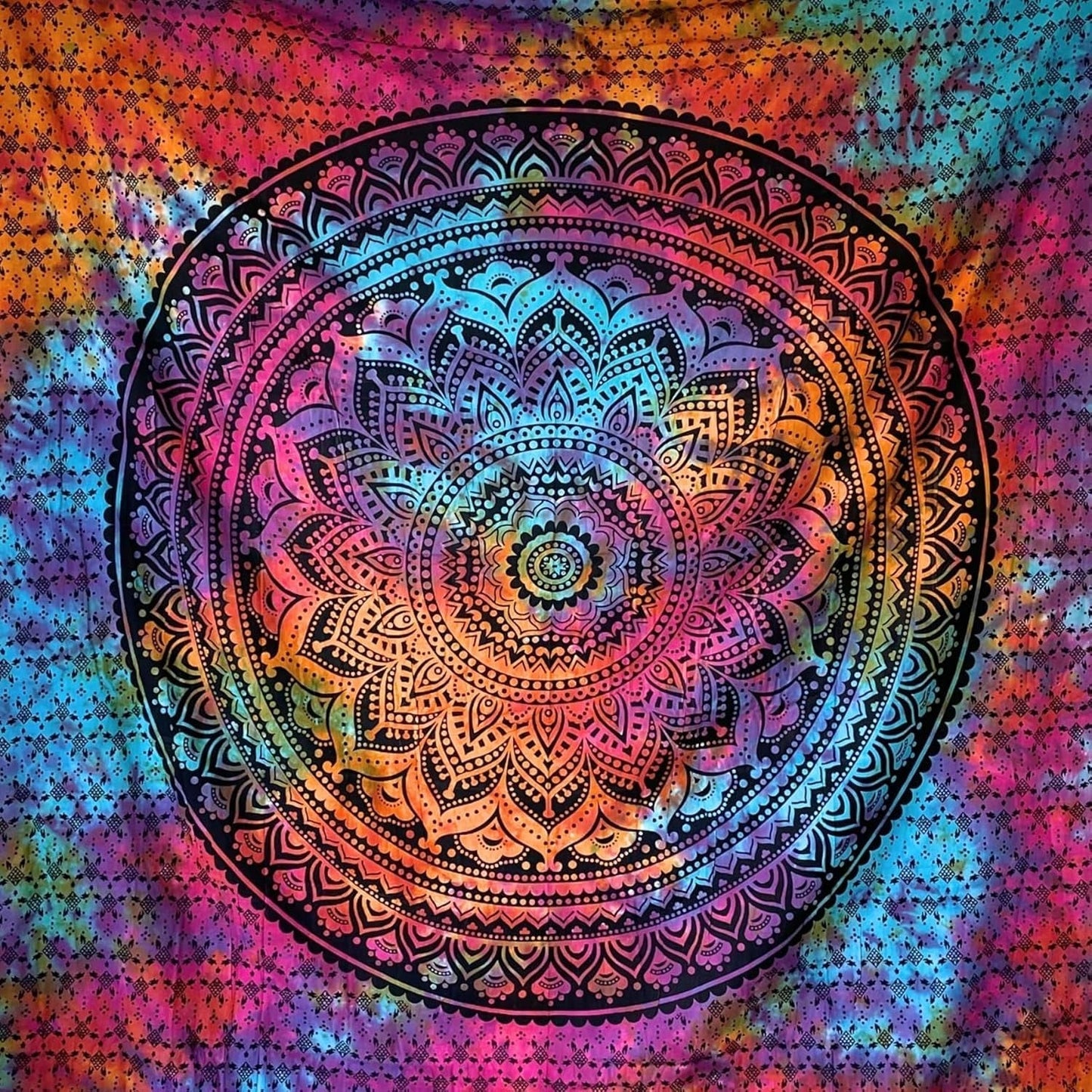 Gobeläng momomus mandala hippie eller psykedelisk xxl Hem - Tillbehör och dekorationer Naty Shop Multicolor 7 230L X 210B Cm