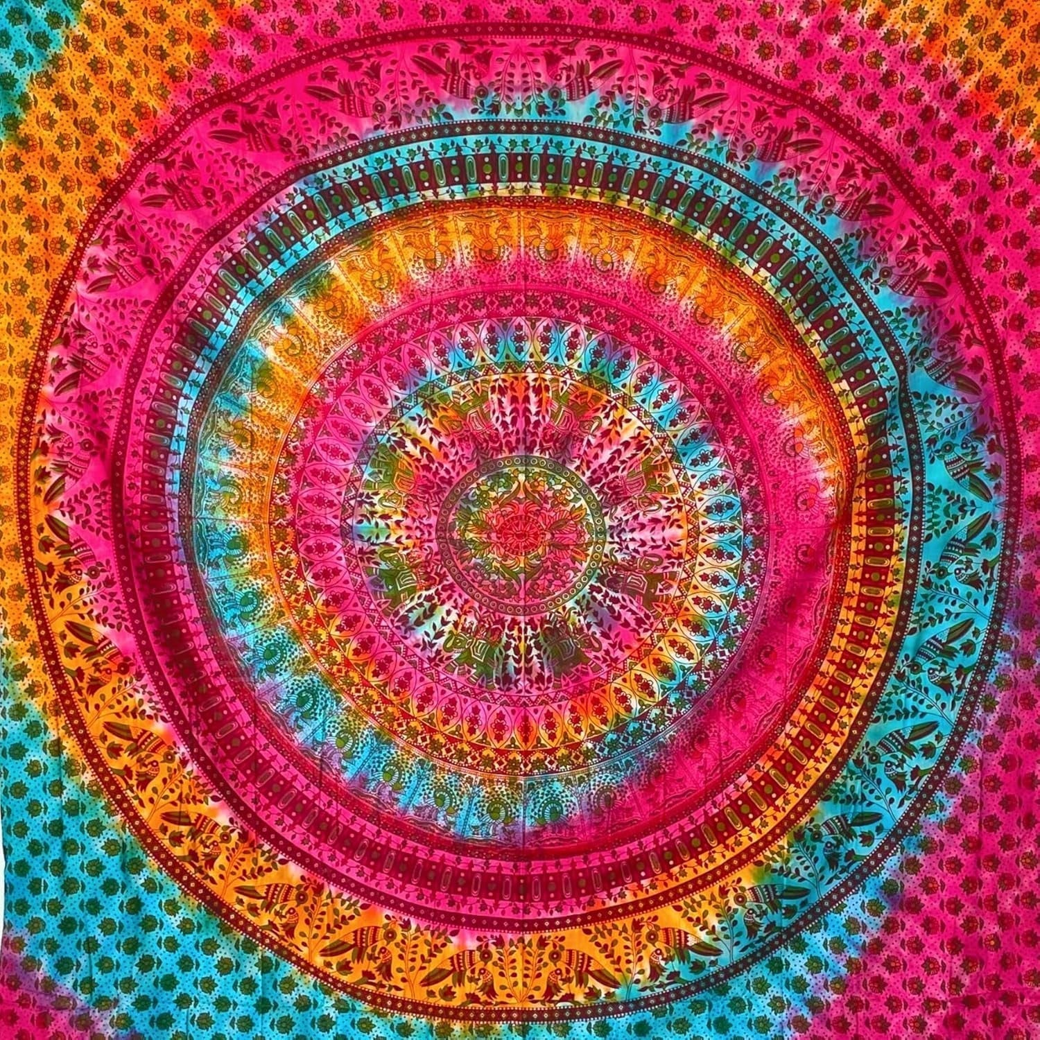 Gobeläng momomus mandala hippie eller psykedelisk xxl Hem - Tillbehör och dekorationer Naty Shop Multicolor 17 230L X 210B Cm