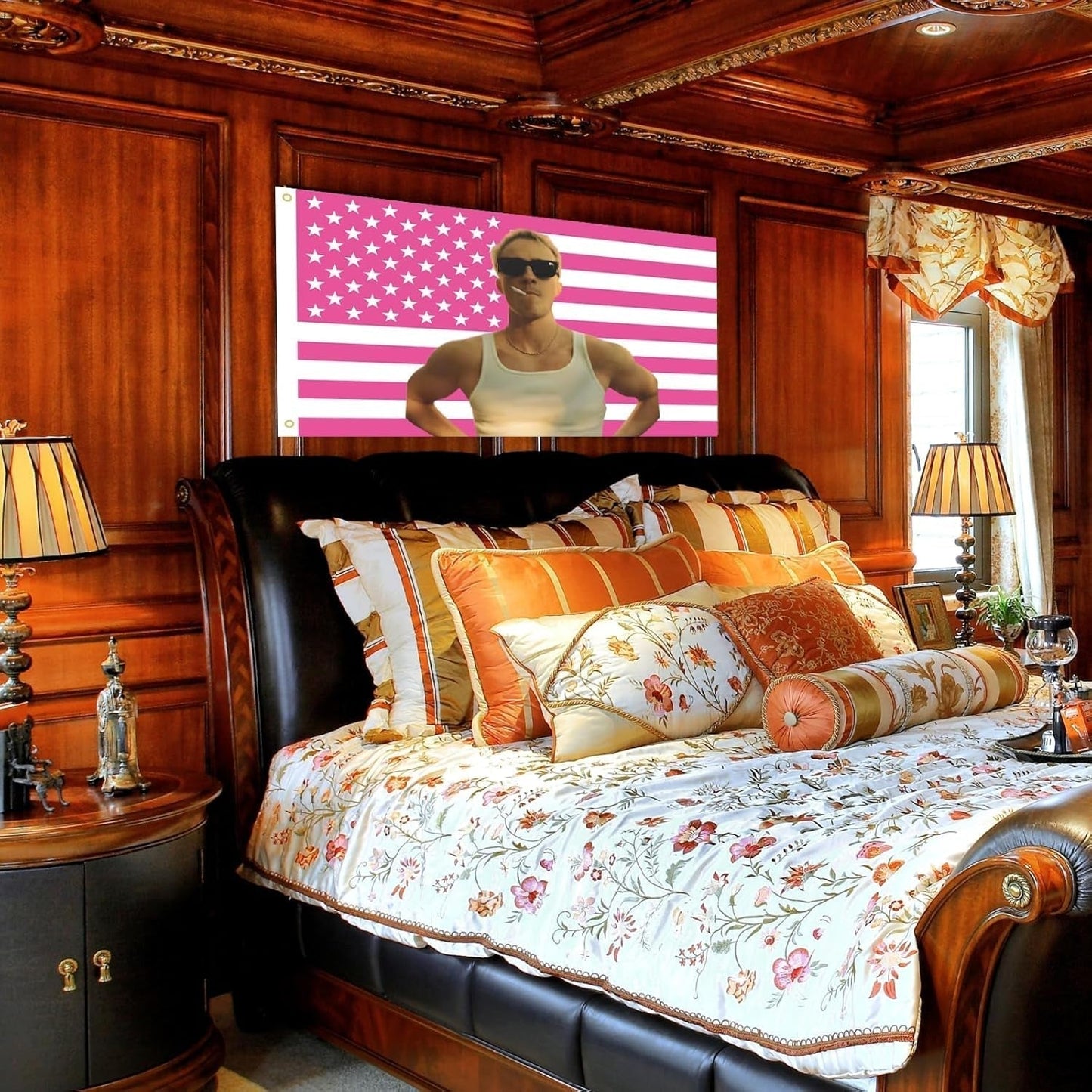 Gobelänghyllor Cameron Amerikansk flagga interiör exteriör Hem - Tillbehör och dekorationer Naty Shop