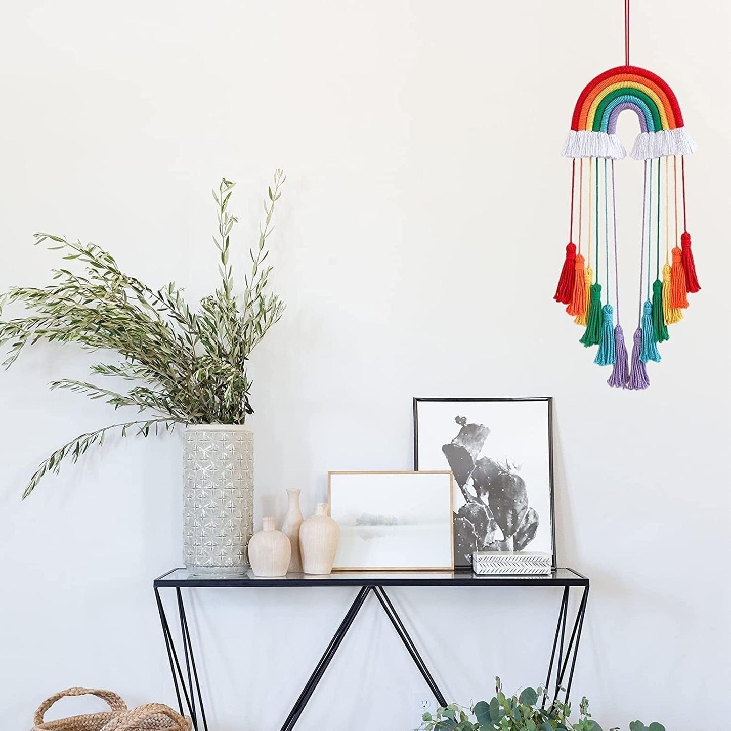 Rainbow gobeläng dekoration regnbåge bomullsrep Hem - Tillbehör och dekorationer Naty Shop