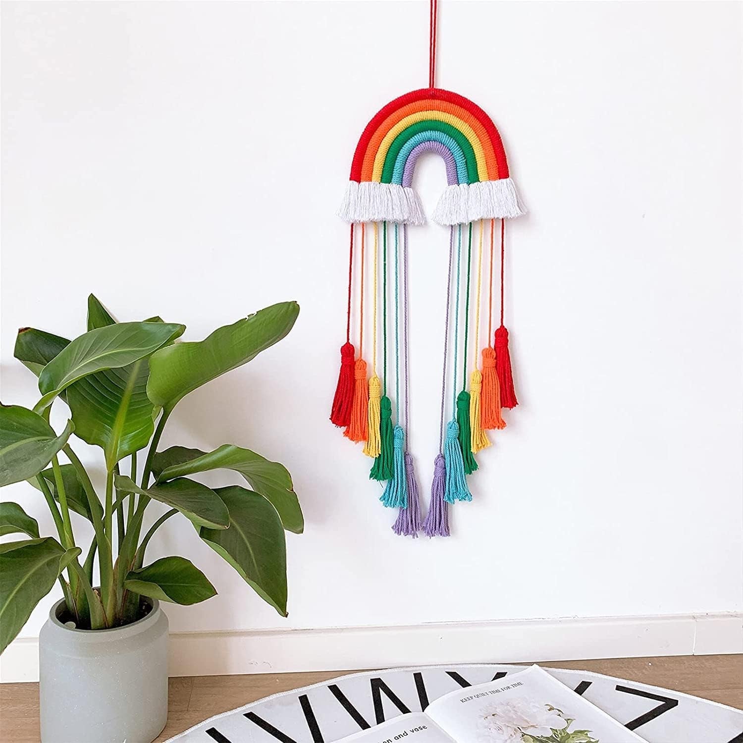 Rainbow gobeläng dekoration regnbåge bomullsrep Hem - Tillbehör och dekorationer Naty Shop