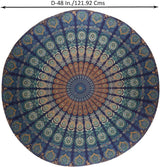 Rund gobeläng påfågel mandala centimeter rund hippie framsida Hem - Tillbehör och dekorationer Naty Shop