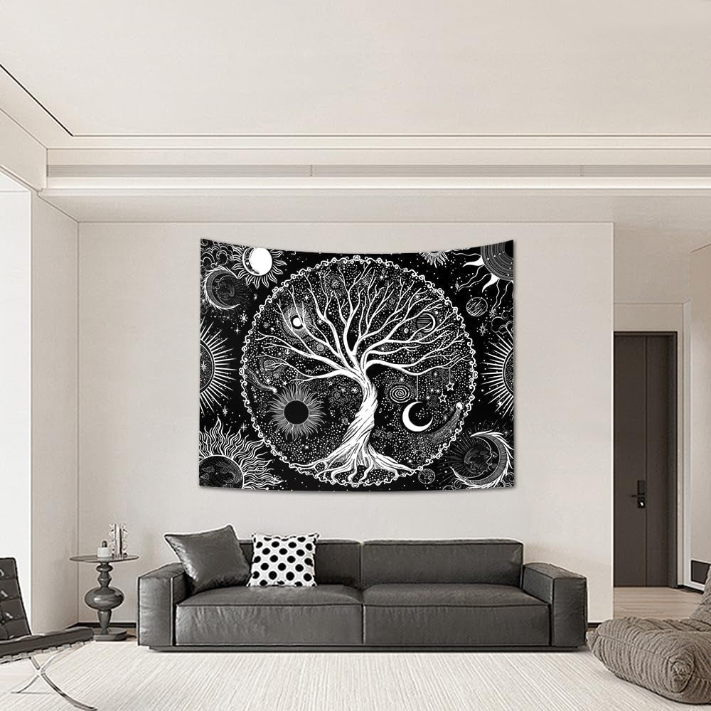 Tapestry sequpr tree life sun moon Hem - Accessoarer och dekorationer Naty Shop