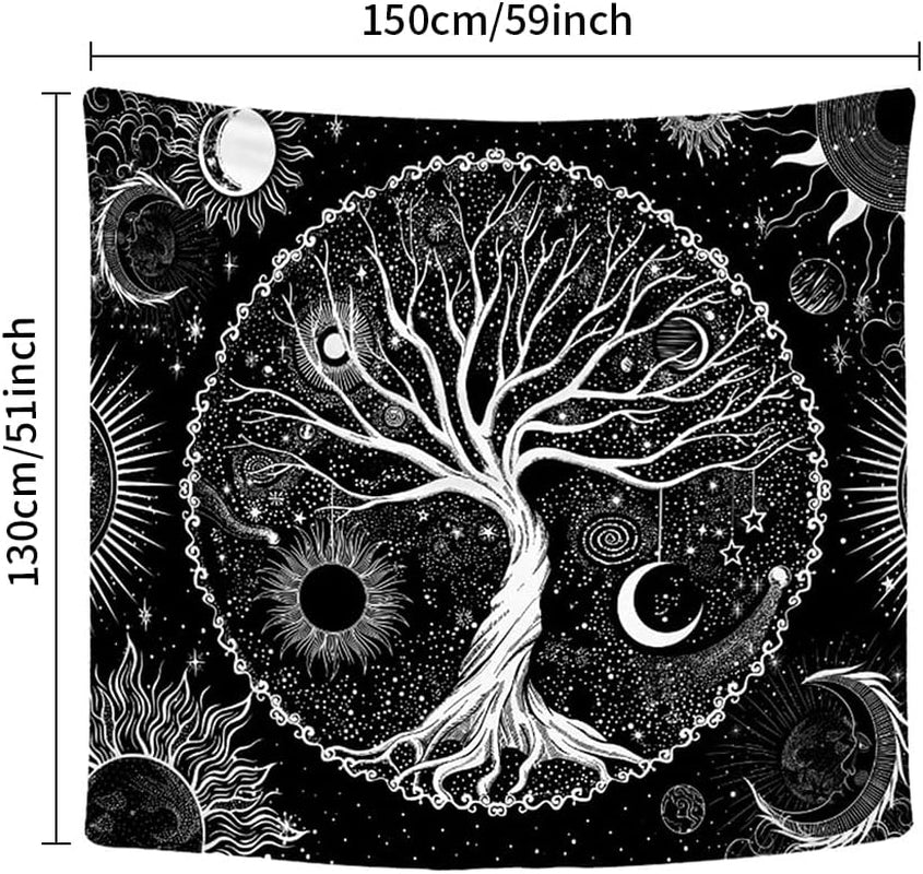 Tapestry sequpr tree life sun moon Hem - Accessoarer och dekorationer Naty Shop
