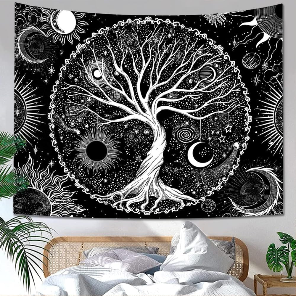 Gobeläng sequpr trädliv sol måne Hem - Tillbehör och dekorationer Naty Shop 150L X 129,5B Cm