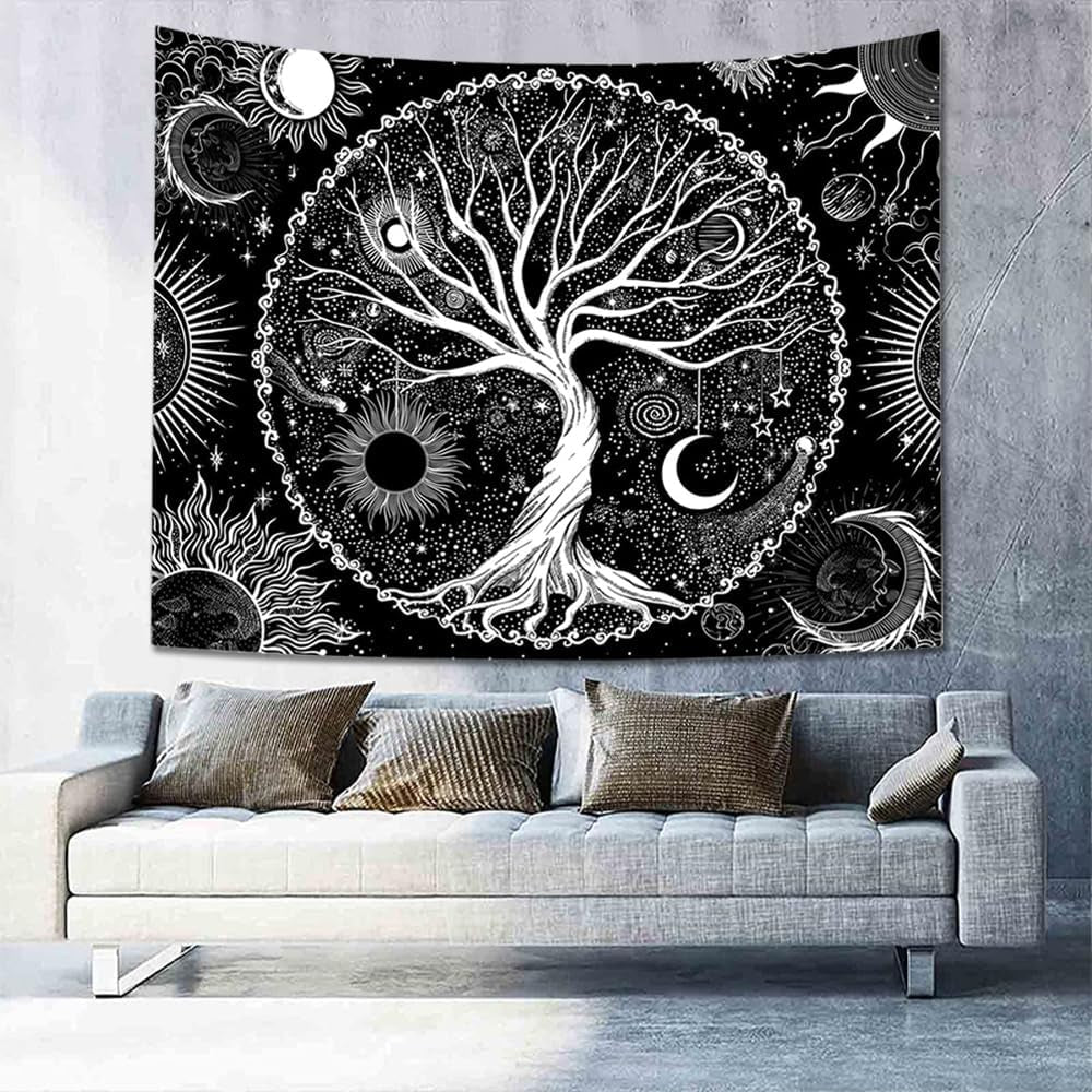 Tapestry sequpr tree life sun moon Hem - Accessoarer och dekorationer Naty Shop
