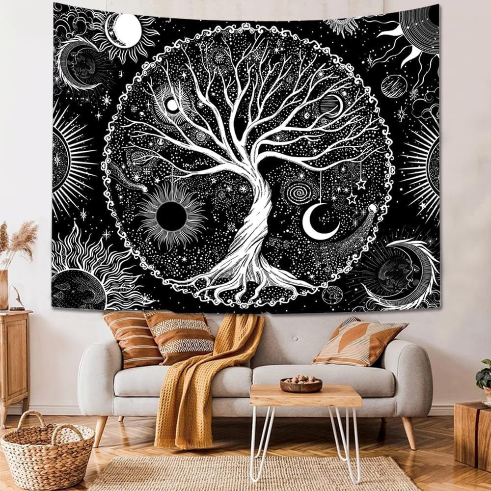 Tapestry sequpr tree life sun moon Hem - Accessoarer och dekorationer Naty Shop