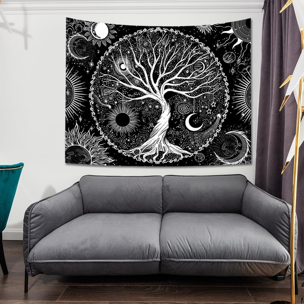 Tapestry sequpr tree life sun moon Hem - Accessoarer och dekorationer Naty Shop