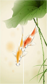 Gobeläng i japansk stil tjockt linne noren long lotus Hem - Tillbehör och dekorationer Naty Shop Standardtitel
