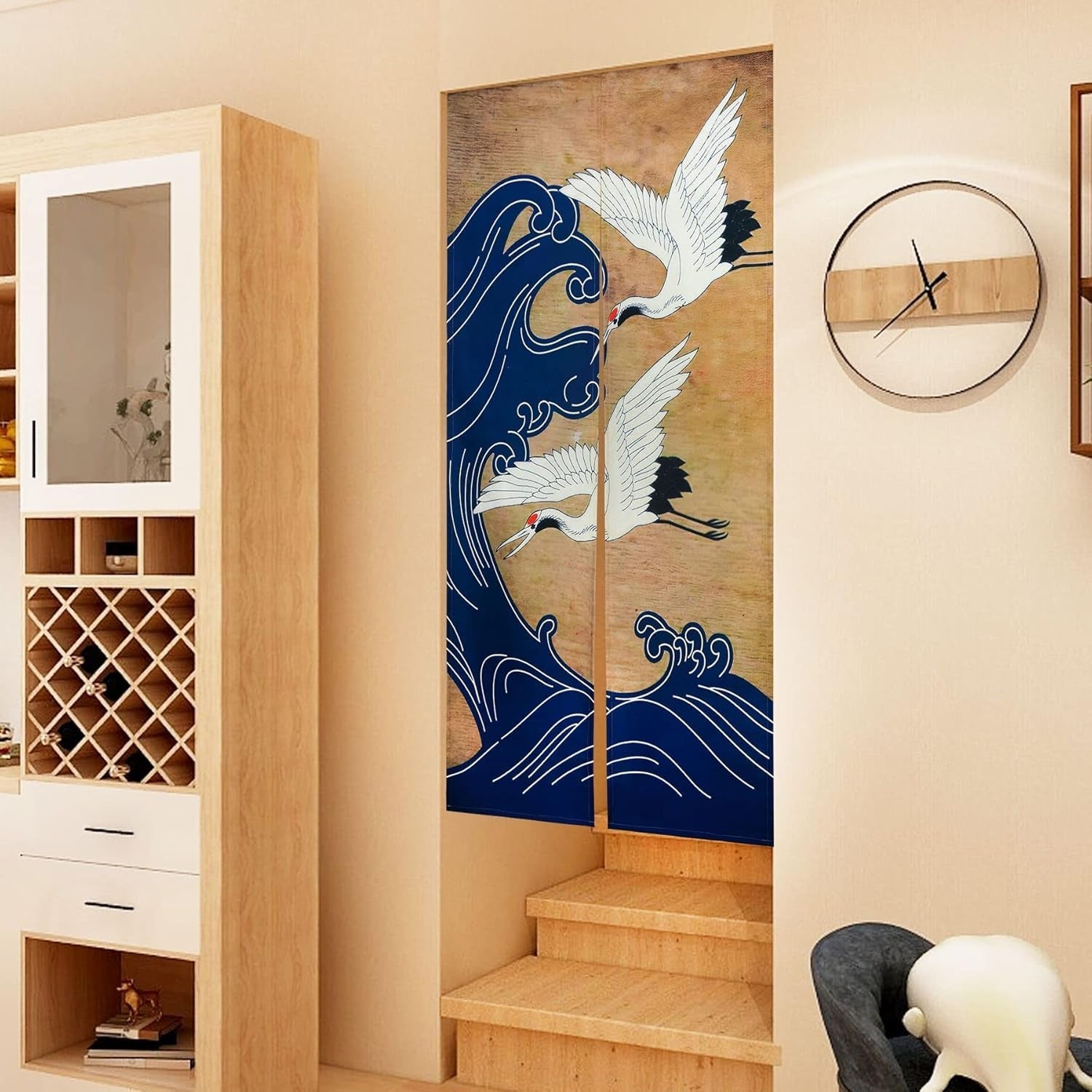 Japansk stil gobeläng tjockt linne noren lång gardin Hem - Accessoarer och dekorationer Naty Shop