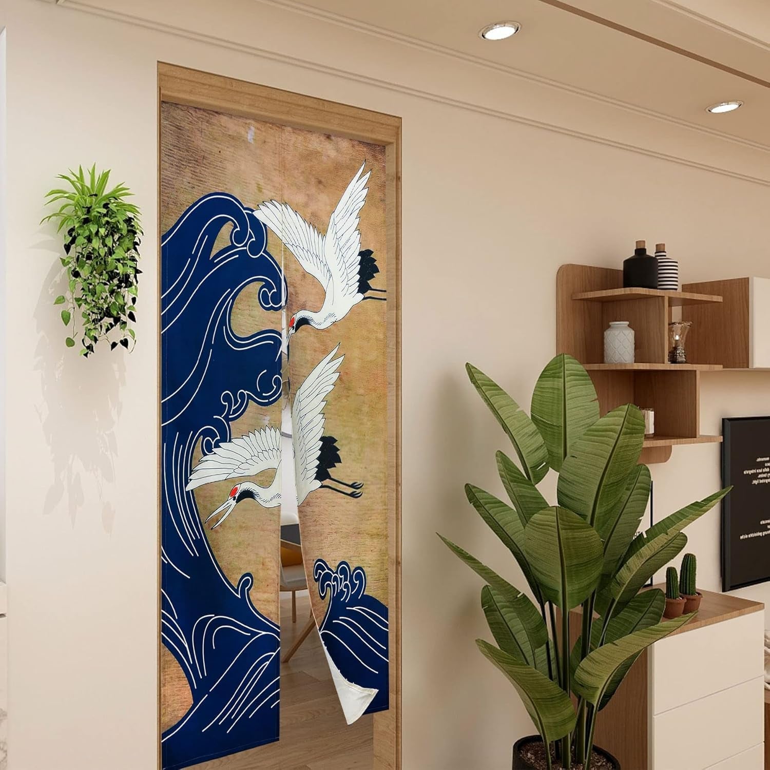Japansk stil gobeläng tjockt linne noren lång gardin Hem - Accessoarer och dekorationer Naty Shop
