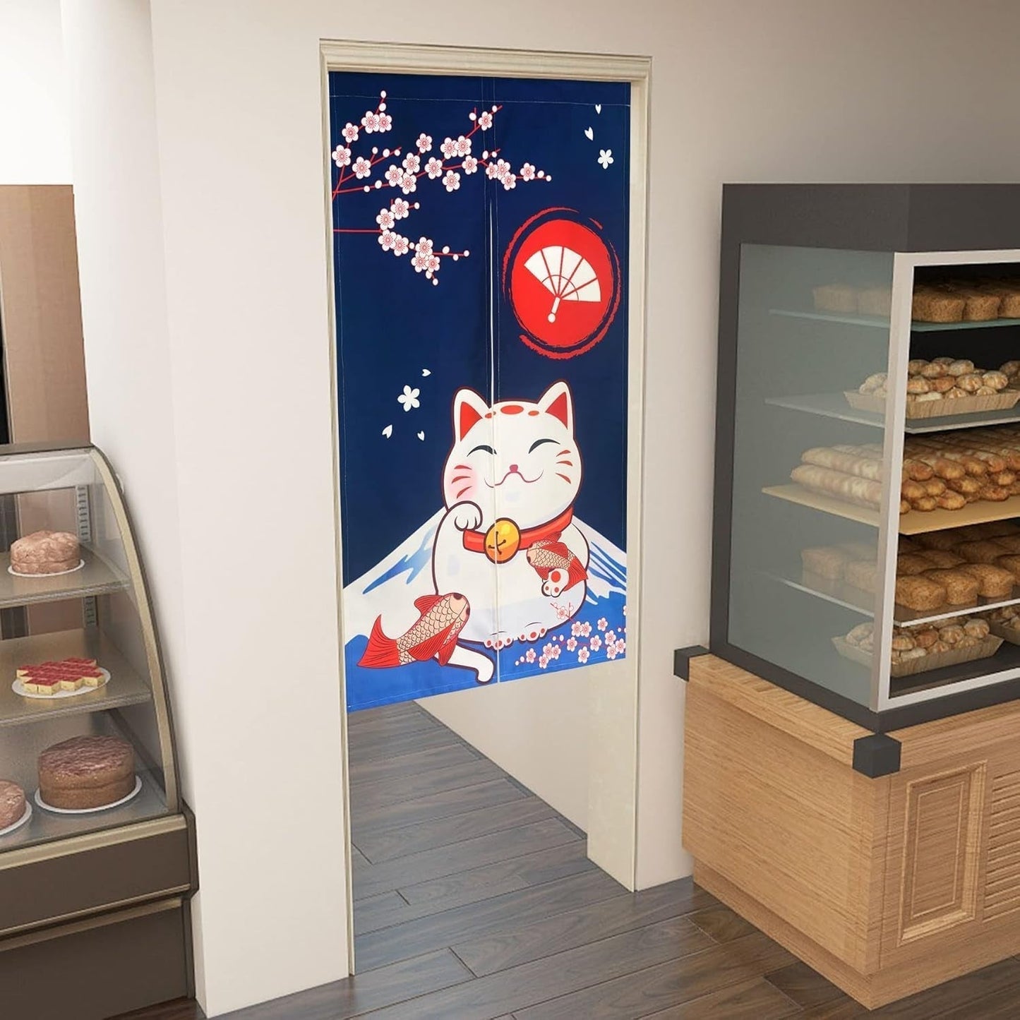 Japansk stil gobeläng tjockt linne noren långa gardiner Hem - Accessoarer och dekorationer Naty Shop