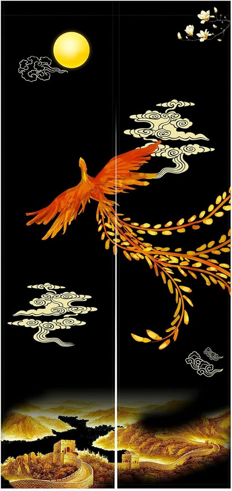 Gobeläng japansk stil noren lång tjock dörrseparation Hem - Tillbehör och dekorationer Naty Shop H180 X B85 Cm (pack om 1)