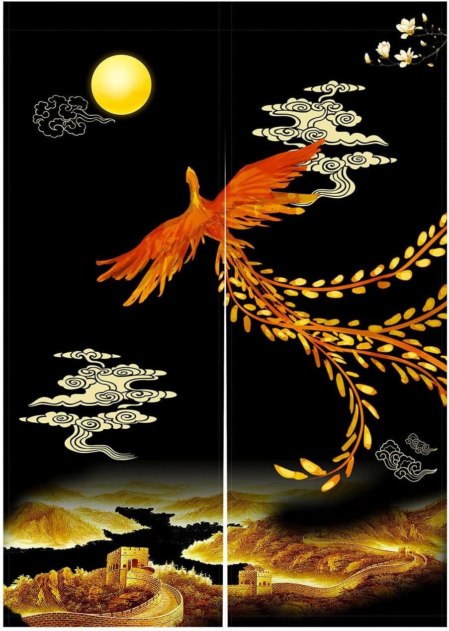 Gobeläng japansk stil noren lång tjock dörrseparation Hem - Tillbehör och dekorationer Naty Shop H120 X B85 Cm (pack om 1)