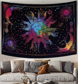 Gobeläng sol måne stjärna spirituell astetisk regnbåge bomull Hem - Tillbehör och dekorationer Naty Shop Rainbow 210L X 140B Cm