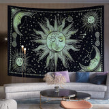 Gobeläng sol månstjärna andlig astetisk regnbågsbomull Hem - Tillbehör och dekorationer Naty Shop Hälsningar 150L X 137B Cm
