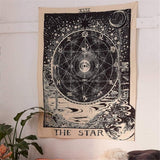 Sun tarot gobeläng Hem - Tillbehör och dekorationer Naty Shop Blå, vit 150L X 129B Cm