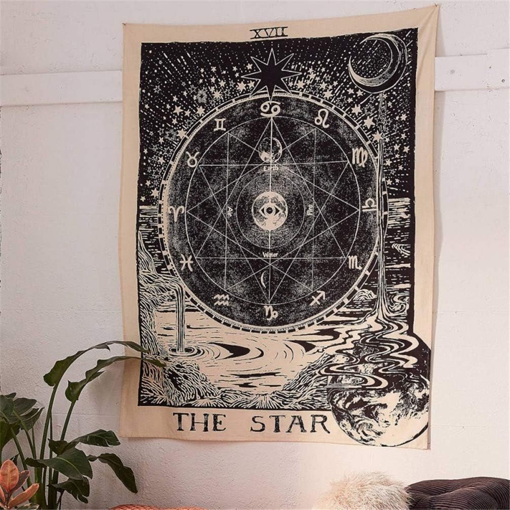 Sun tarot gobeläng Hem - Tillbehör och dekorationer Naty Shop Blå, vit 150L X 129B Cm