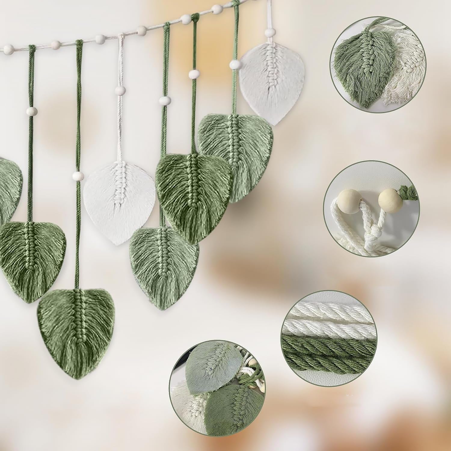 Gobeläng upphängning dekoration vävda löv Hem - Tillbehör och dekorationer Naty Shop