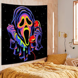 Gobeläng gobeläng skräck ansikte blacklight spöken reactive Hem - Tillbehör och dekorationer Naty Shop