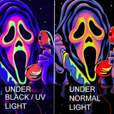 Gobeläng gobeläng skräck ansikte blacklight spöken reactive Hem - Tillbehör och dekorationer Naty Shop