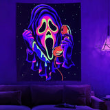 Gobeläng gobeläng skräck ansikte blacklight spöken reactive Hem - Tillbehör och dekorationer Naty Shop