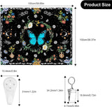 Gobeläng gobeläng gröna fjärilar borstad tyg Hem - Accessoarer och dekorationer Naty Shop