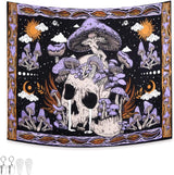 Gobeläng gobeläng gröna fjärilar borstat tyg Hem - Tillbehör och dekorationer Naty Shop Violet skalle