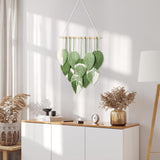 Gobeläng gobeläng gröna blad vävda för hand Hem - Tillbehör och dekorationer Naty Shop