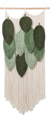 Gobeläng gobeläng gobeläng handvävda gröna löv Hem - Tillbehör och dekorationer Naty Shop Beige