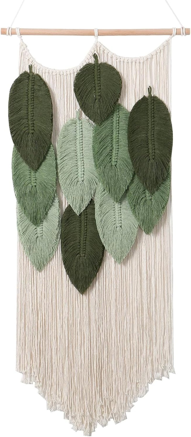 Gobeläng gobeläng gobeläng handvävda gröna löv Hem - Tillbehör och dekorationer Naty Shop Beige