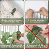 Gobeläng gobeläng gröna blad vävda för hand Hem - Tillbehör och dekorationer Naty Shop