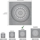 Gobeläng gobeläng mandala grå svart väggduk Hem - Accessoarer och dekorationer Naty Shop