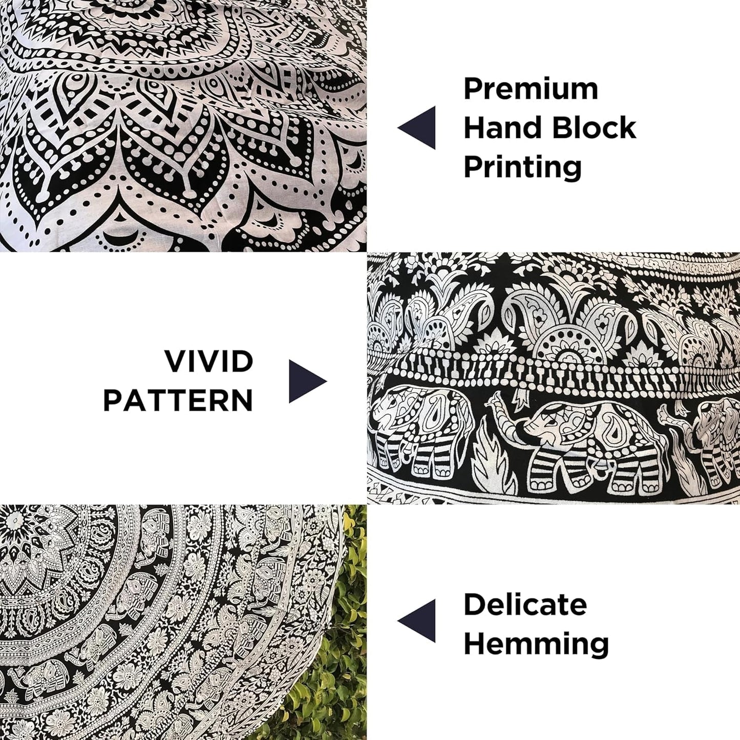Gobeläng gobeläng mandala grå svart väggduk Hem - Accessoarer och dekorationer Naty Shop