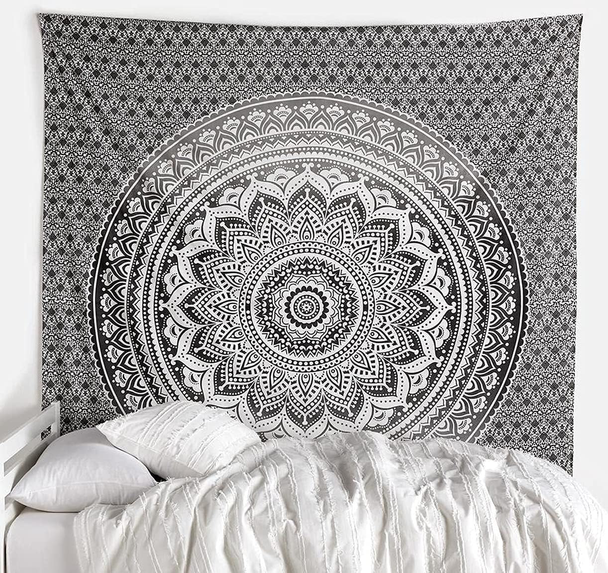 Gobeläng gobeläng mandala grå svart väggduk Hem - Tillbehör och dekorationer Naty Shop Standardtitel