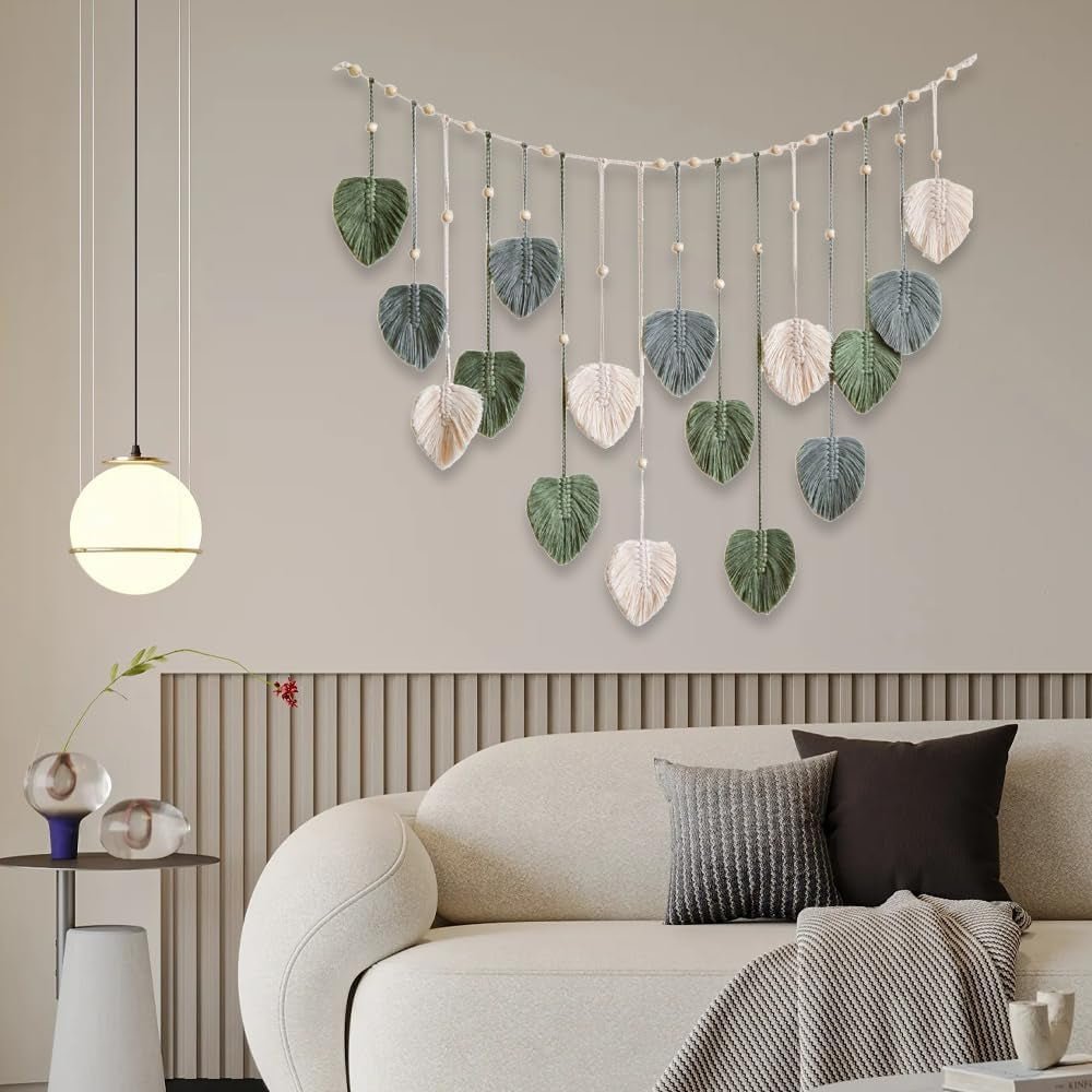 Gobeläng grön vävd gobeläng träspik Hem - Tillbehör och dekorationer Naty Shop
