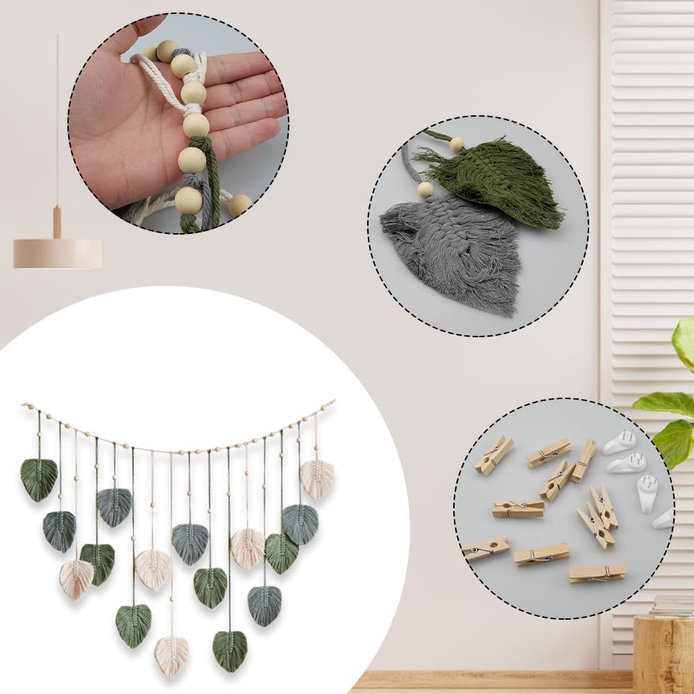 Gobeläng grön vävd gobeläng träspik Hem - Tillbehör och dekorationer Naty Shop