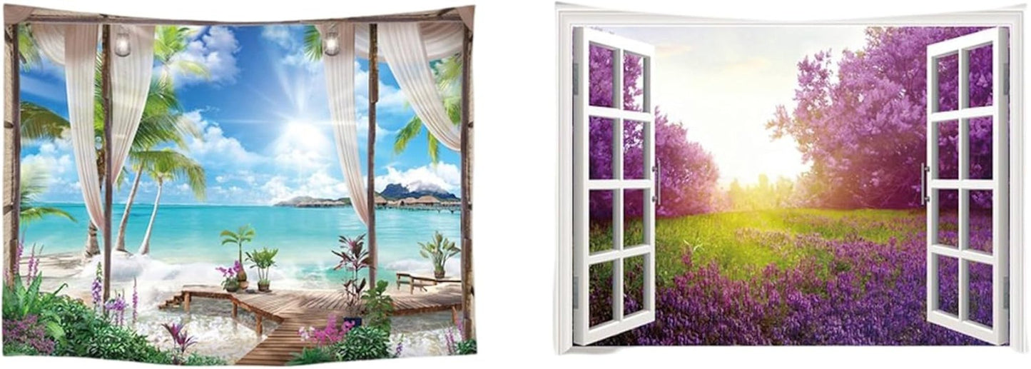 Tapestry ulticool house beach beach palm island Home - Accessoarer och dekorationer Naty Shop Beach Beach Nature