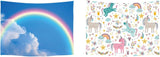 Tapestry ulticool house beach sea palm island Home - Accessoarer och dekorationer Naty Shop Unicorn rainbow
